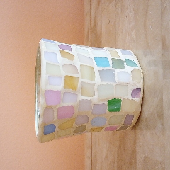 Small Candle Holder Cream & Pastels - Picture 3 of 6